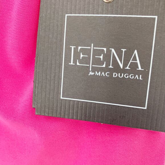 MAC DUGGAL Dress Size 2 Evening Gown Jersey Pink One Shoulder Draped Back NEW - Picture 3 of 7